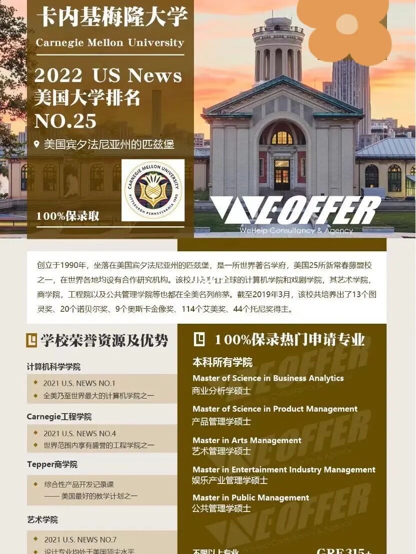 卡內基梅隆大學cs_美國卡內基梅隆大學最強專業_美國卡內基梅隆大學