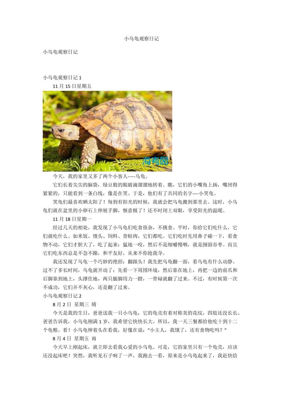 觀察小動物的日記_小動物觀察曰記_曰記觀察動物