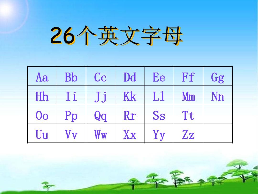 字母表 26個 大小寫_字母大小表寫法圖解_字母大小表寫法圖片