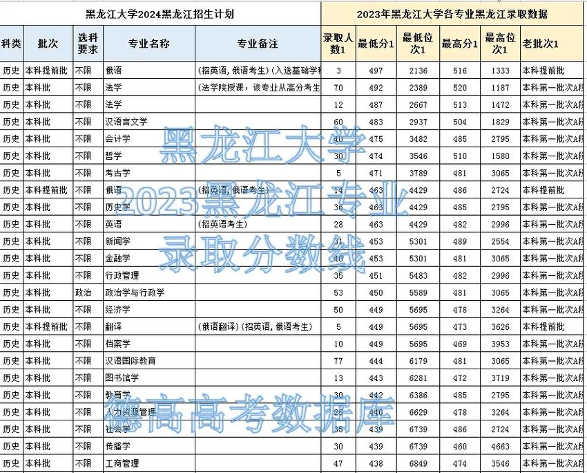 2024年黑龍江大學劍橋學院錄取分數線（2024各省份錄取分數線及位次排名）_黑龍江2024高考錄取分數線_黑龍江外國語學院2024年招生專業