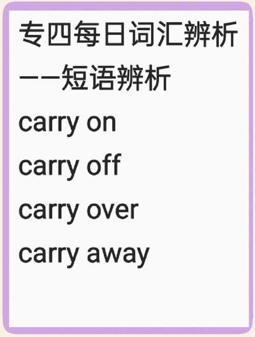 carry英語動詞用法_carry名詞含義_carry是什么意思英語