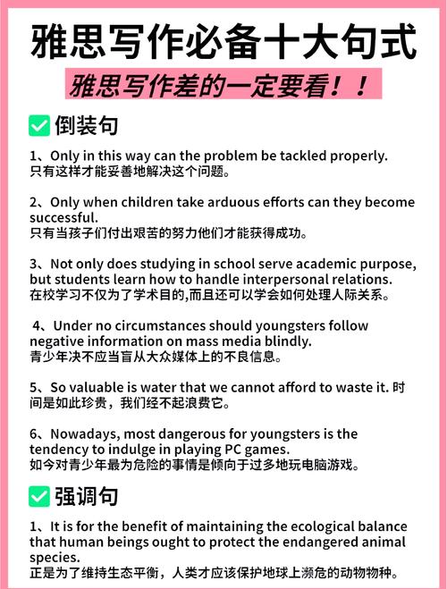 雅思作文句子_雅思寫作必備例句_雅思寫作經典句子