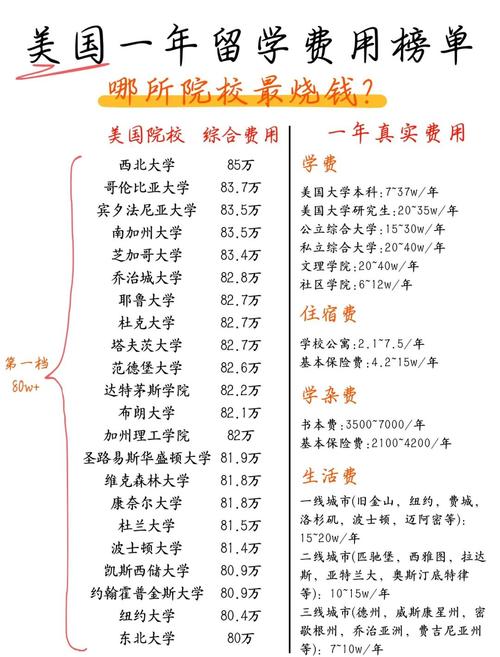 美國大學學費預算規劃_美國留學一年費用明細_美國高中留學費用