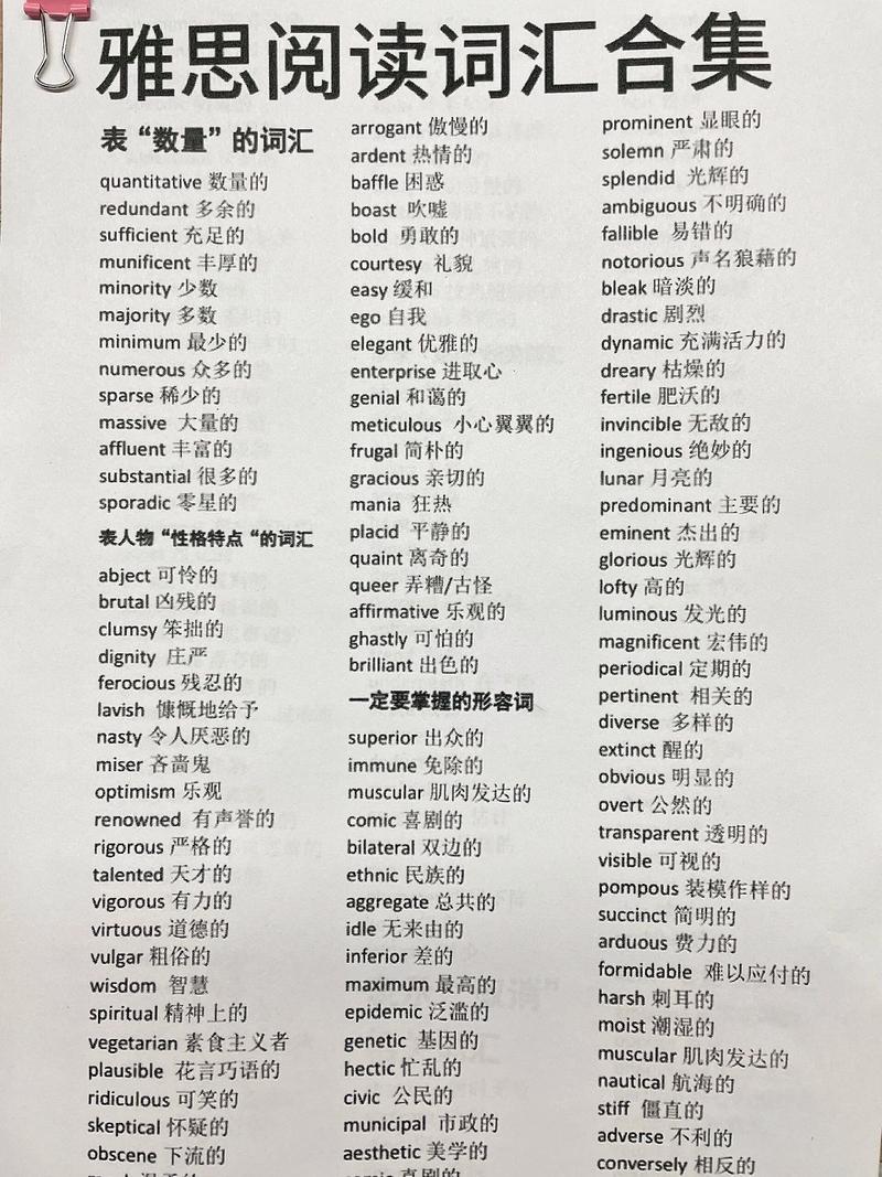 雅思詞匯書推薦_雅思詞匯勝經(jīng)電子版_雅思英語詞匯