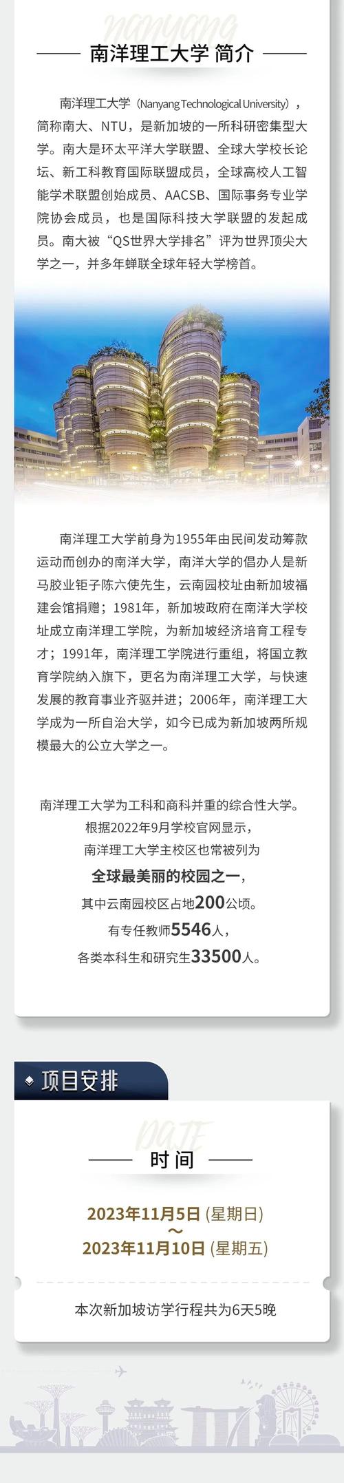 南洋大學_南洋理工大學訪學項目_新加坡暑期訪學項目