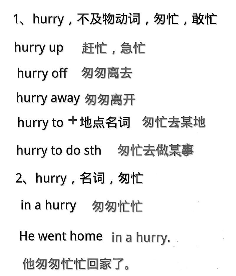 hurry是什么意思_hurry as a verb and noun_hurry meaning and usage