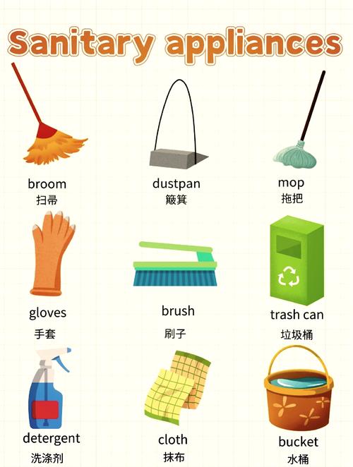 dust mop vacuum_clean verbs_sweep是什么意思