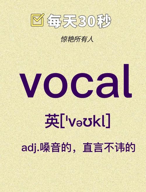 vocal形容詞主要含義解釋_vocal英語單詞含義用法_vocal是什么意思
