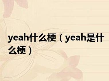yeah是什么意思中文_yeah中文意思_yeah的用法