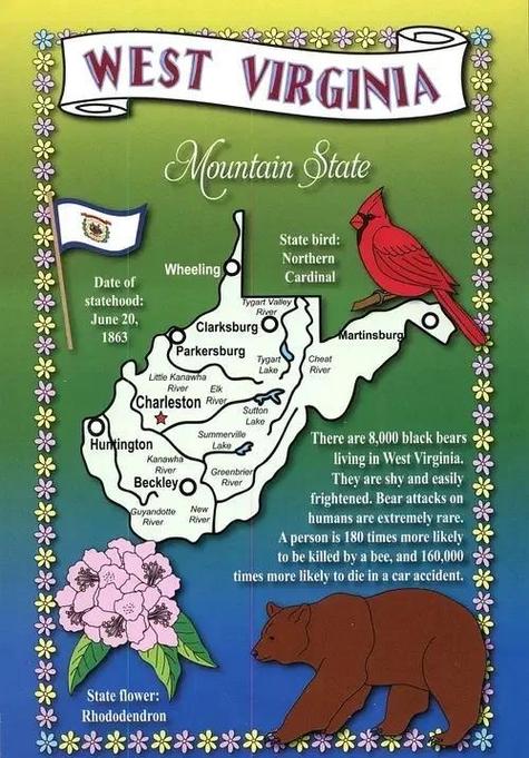 West Virginia geography and landmarks_西弗吉尼亞大學_West Virginia history and culture