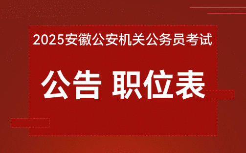 2025安徽公安機關緊缺公務員職位查詢_2025公務員職位查詢_2025安徽公安機關公告職位表