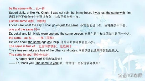 the same to you meaning_你也一樣的英文_the same to you phrase